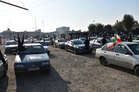 رژه خودروئی مردم قم به مناسبت سالگرد شهادت سردار سلیمانی+تصاویر