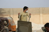 تصاویری از تلاش جهادگران قم در بندر امام خمینی 