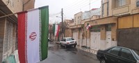 مردم قم پرچم پرچم ایران درب منازل ق+تصاویر