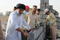 تصاویری از تلاش جهادگران قم در بندر امام خمینی 